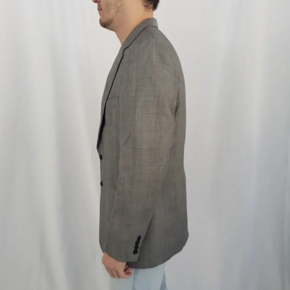 80s/90s‎ Gray Plaid Suit Jacket